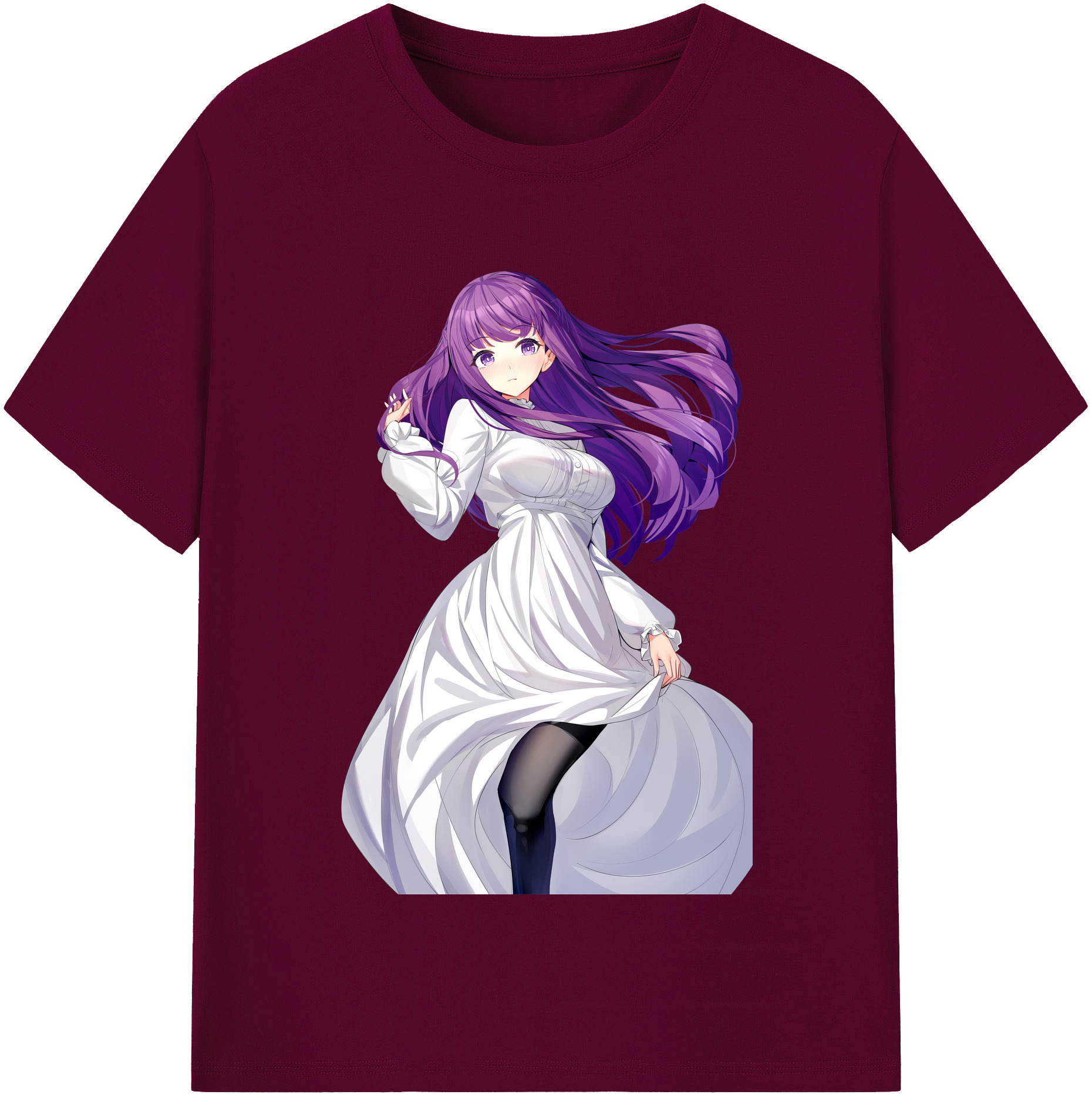 （画像用） 葬送のフリーレン Frieren レディースカジュアルプリントTシャツ（綿100％）